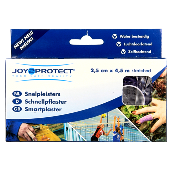 Joy2protect Vendas cohesivas lila 2,5 cm x 4,5 m 2 rollos