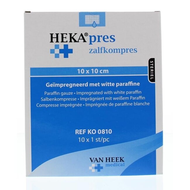 Hekapres Salbenkompresse 10 x 10, 10 Stück