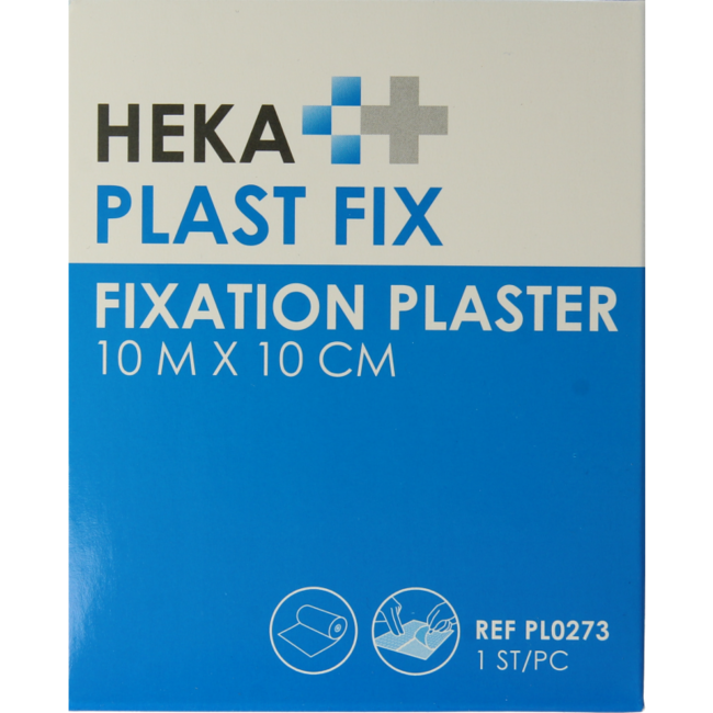 Hekaplast Fix Pflaster 10m x 10cm mit Schutzfolie 1 Rolle