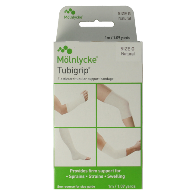 Tubigrip Elasticated Tubular Bandage Size G 1m x 12cm 1524 White 1 Piece