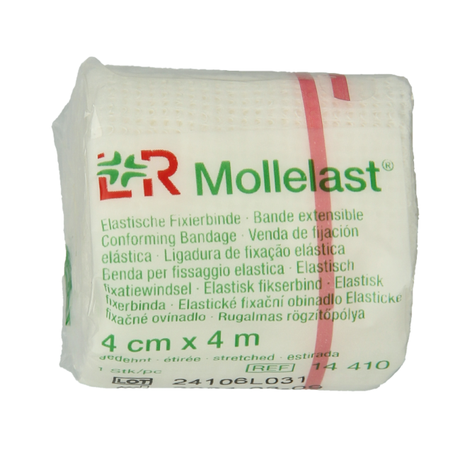 Bande de gaze élastique hydrophile 4m x 4cm 1 pièce