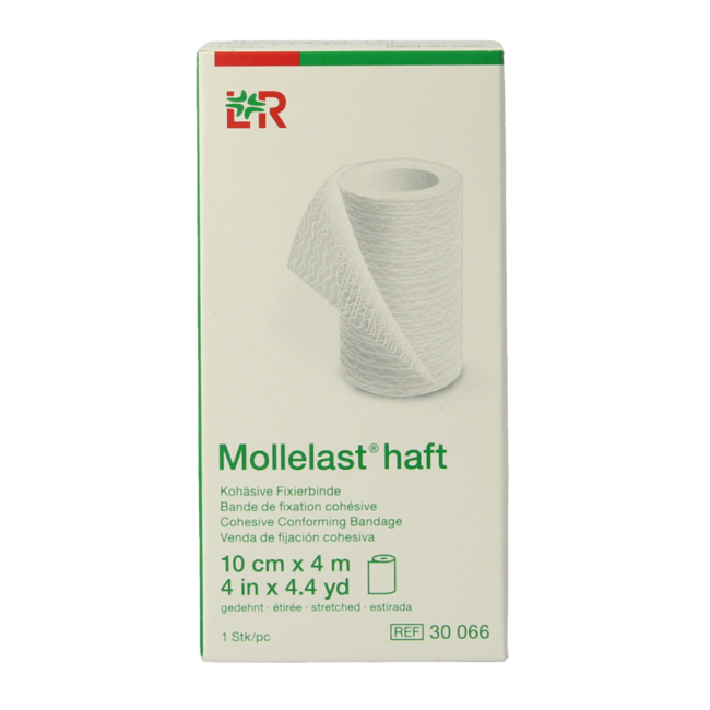 Benda di Fissaggio Coesiva Mollelast Haft 4m x 10cm (1 Pezzo)