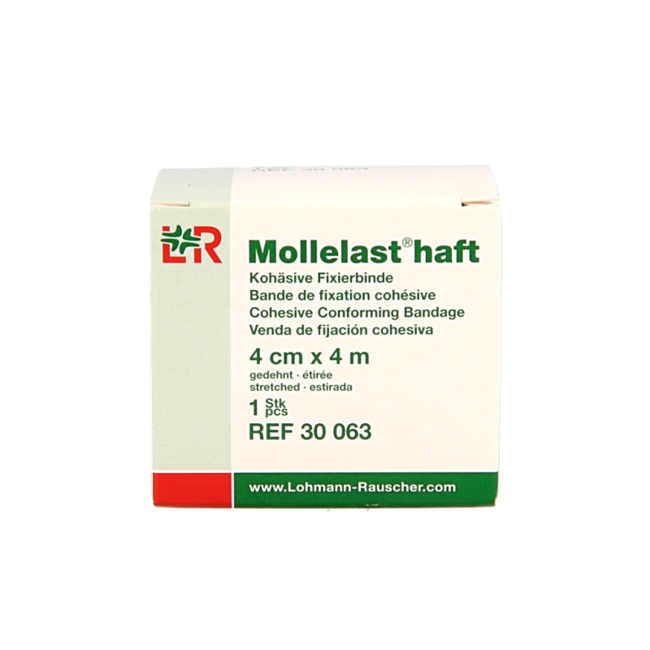 Mollelast Benda di Fissaggio Coesiva 4m x 4cm 1 Pezzo