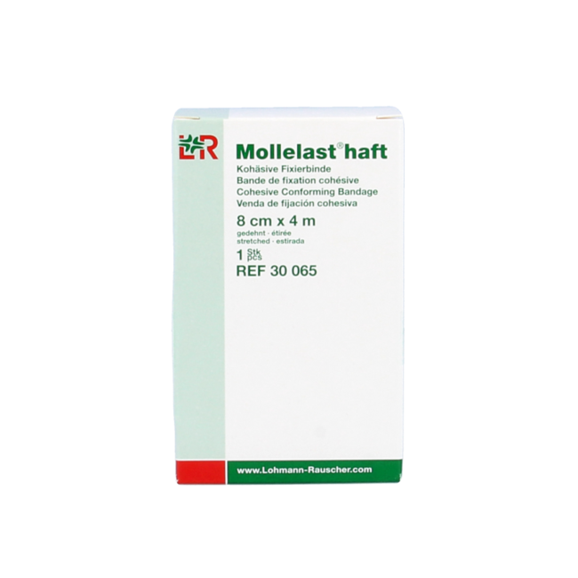 Bande de fixation cohésive Mollelast haft 4 m x 8 cm, 1 pièce
