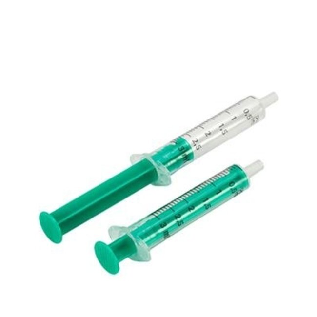 Strzykawka dozująca Spruyt Hillen 3 ml, zielona, 100 sztuk