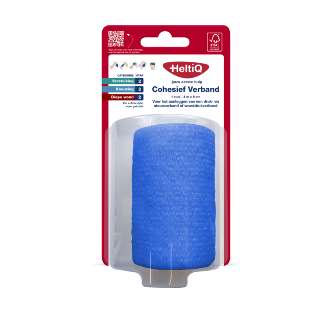 Bande cohésive HeltiQ 4 m x 8 cm 1 pièce