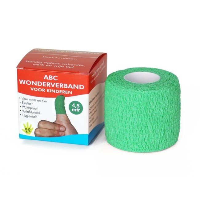 Venda Autoadhesiva ABC Wonderverband Verde para Niños 1 Unidad