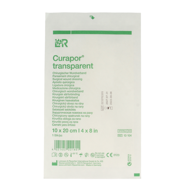 Cerotto Curapor Trasparente 10 x 20 cm sterile 1 Pezzo