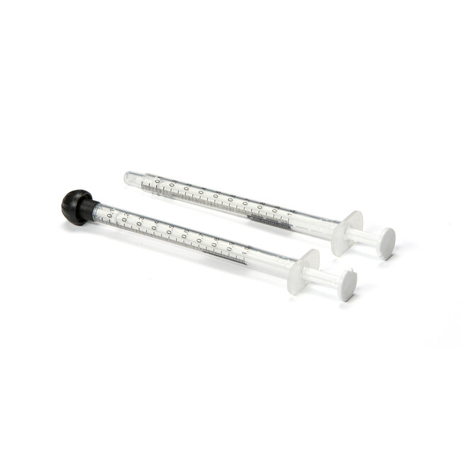 Spuit helder 1ml zonder tip cap 100 Stuks