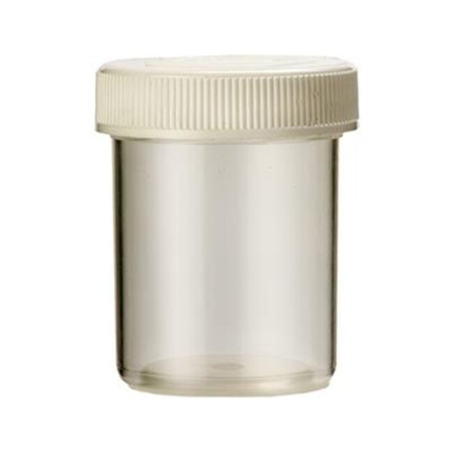 Flacon à comprimés 25 ml transparent avec bouchon, 120 pièces