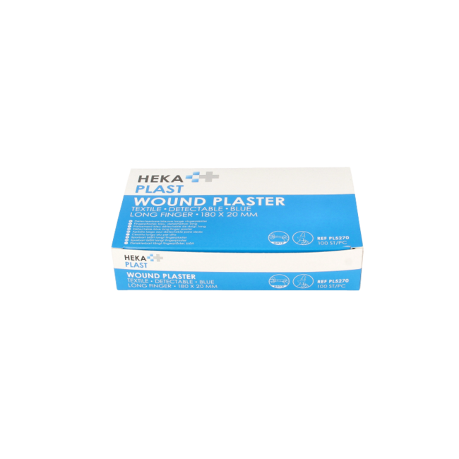 Hekaplast Plaster na palec wykrywalny 180 x 20 HACCP 100 sztuk