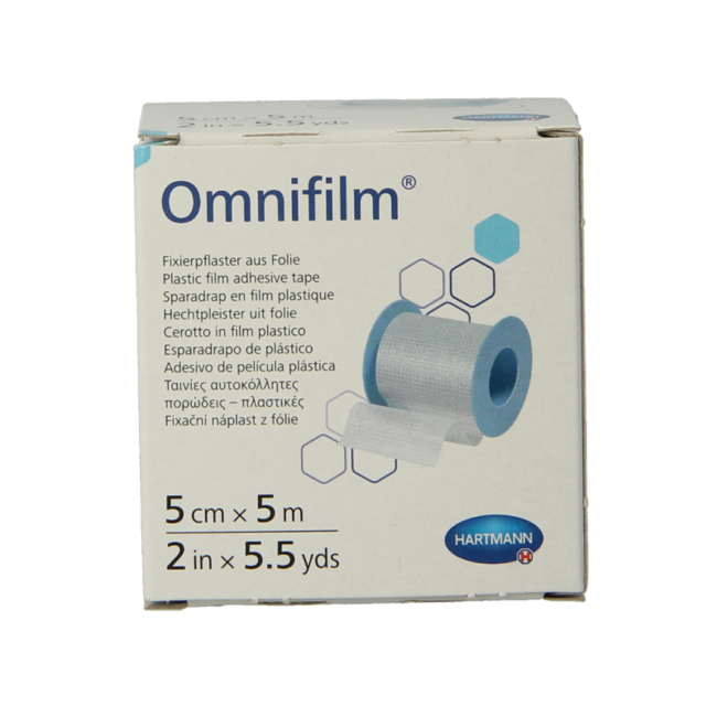 Hartmann Omnifilm fixatiepleister folie 5m x 5cm 1 Stuks
