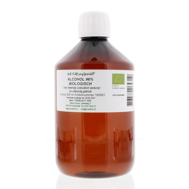 Cruydhof Alcohol 96% internal and external organic 500ml