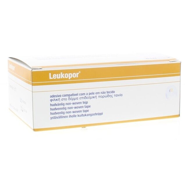Esparadrapo Leukopor de tejido no tejido 9,2 m x 2,5 cm, 12 unidades