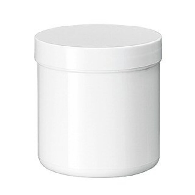 Słoik na maści Blockland, biały PP, Plastobel, 200 ml, z zakrętką, 25 sztuk
