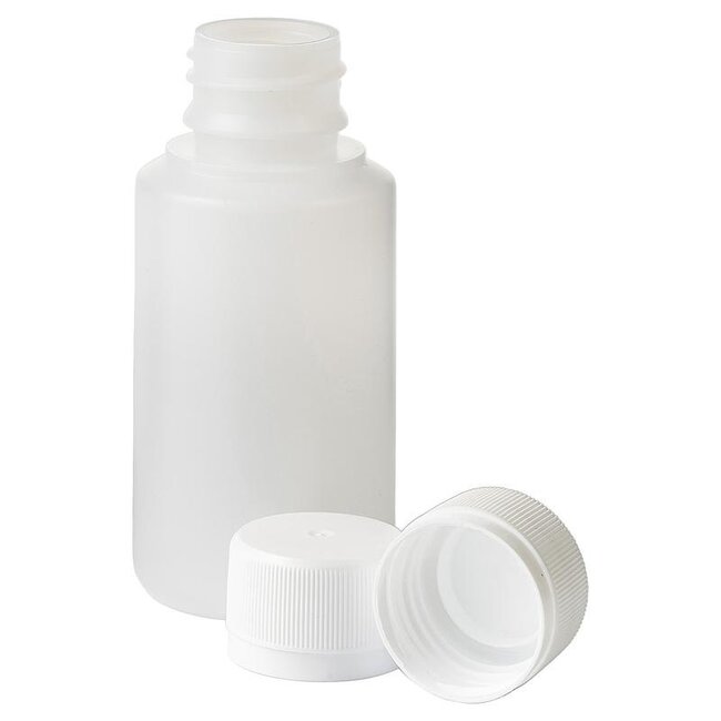 Blockland Fles HDPE naturel + afsluitdop 28mm/100ml 35 Stuks
