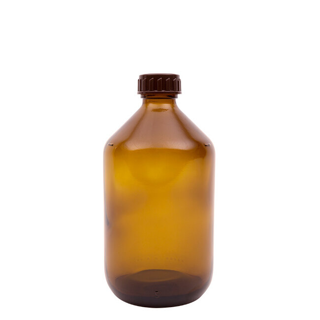 Blockland Flacone Farmaceutico Marrone con Tappo 500ml/28mm, 8 Pezzi