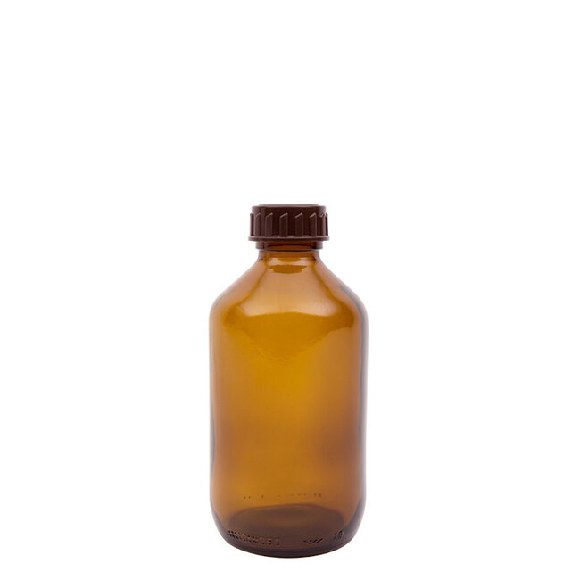 Flacone Farmaceutico Blockland in Vetro Marrone con Tappo 200ml/28mm, 14 Pezzi