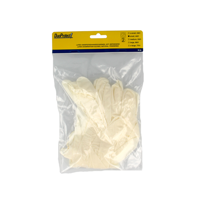 Gants en latex Duoprotect S, 10 pièces