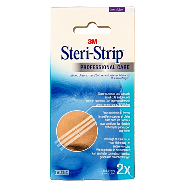 3M Steristrips 3mm x 75mm 2x5 strips 2 Pieces