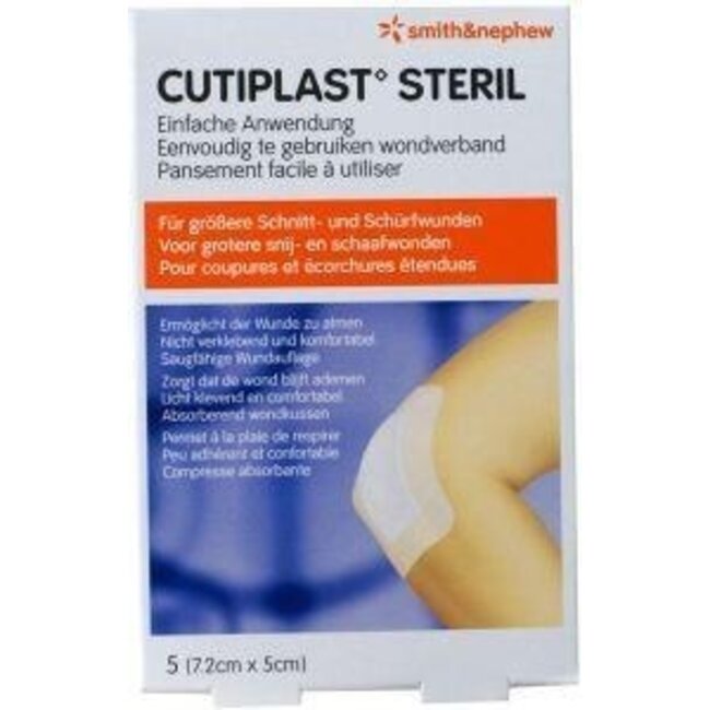 Cutiplast Sterile 7.2 x 5cm 5 Pezzi