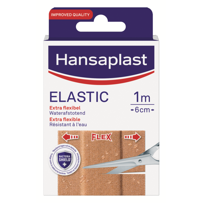 Elastic 1m x 6cm waterasfstotend 10 Stuks