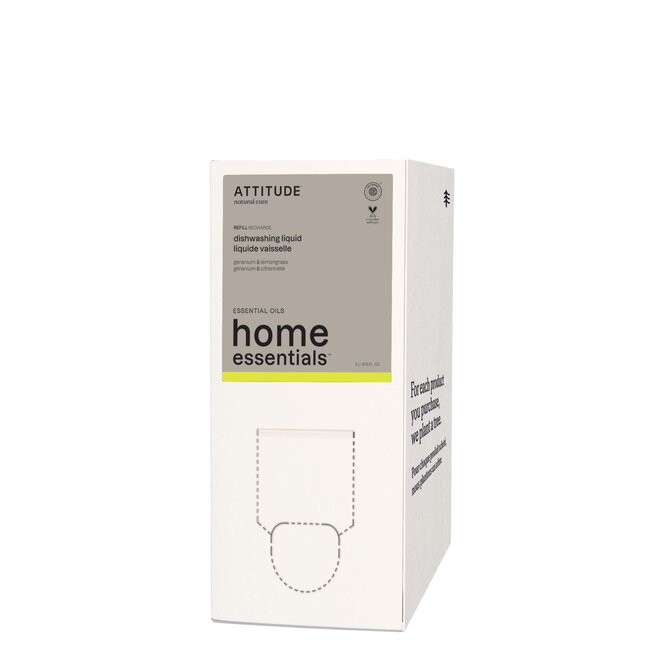 Attitude Płyn do mycia naczyń geranium i trawa cytrynowa wkład uzupełniający 2 Litry