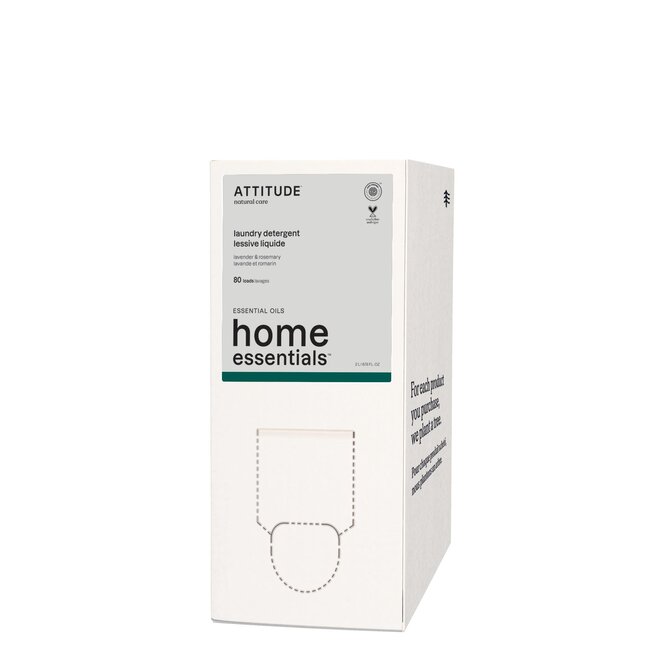 Lessive Attitude lavande et romarin recharge 2 litres