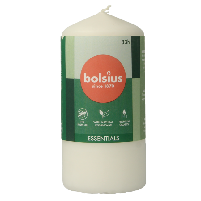 Bolsius Candela a Pilastro 120/58 bianco nuvoloso 1 Pezzo