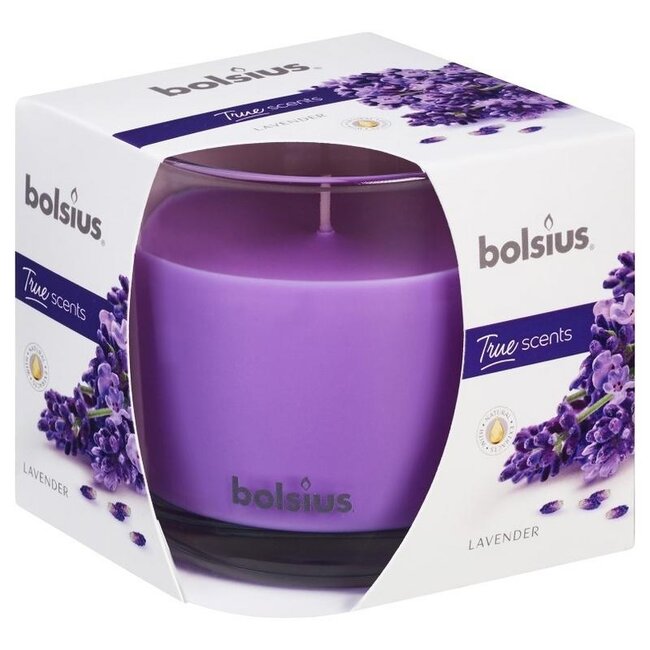 Bolsius True Scents lavender scented glass candle 95/95 1 piece