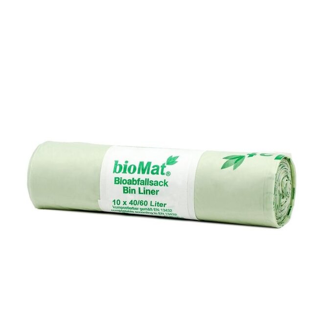 Biomat Wastebag compostable 40/60 liter 10 Stuks
