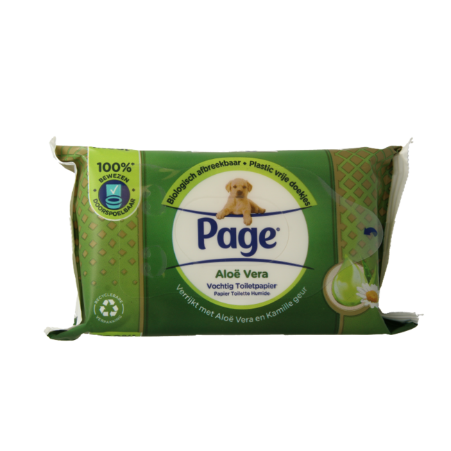 Page Moist Toilet Tissue Aloe Vera Refill 38 Sheets