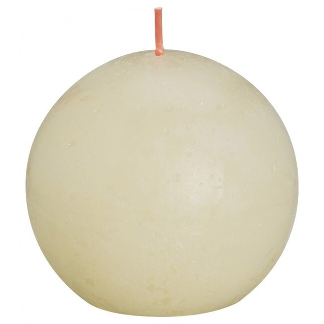 Bolsius Rustikale Kugelkerze Glanz 76 Soft Pearl, 1 Stück