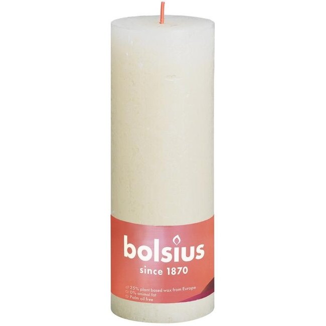 Candela Rustica Bolsius Shine 190/68 Soft Pearl, 1 Pezzo