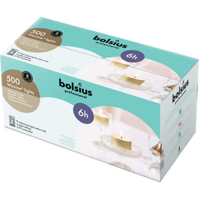 Bolsius Professional Tealights 16/38 White 500 Pieces