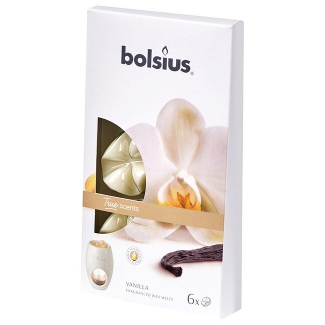 Woski zapachowe Bolsius True Scents wanilia, 6 sztuk