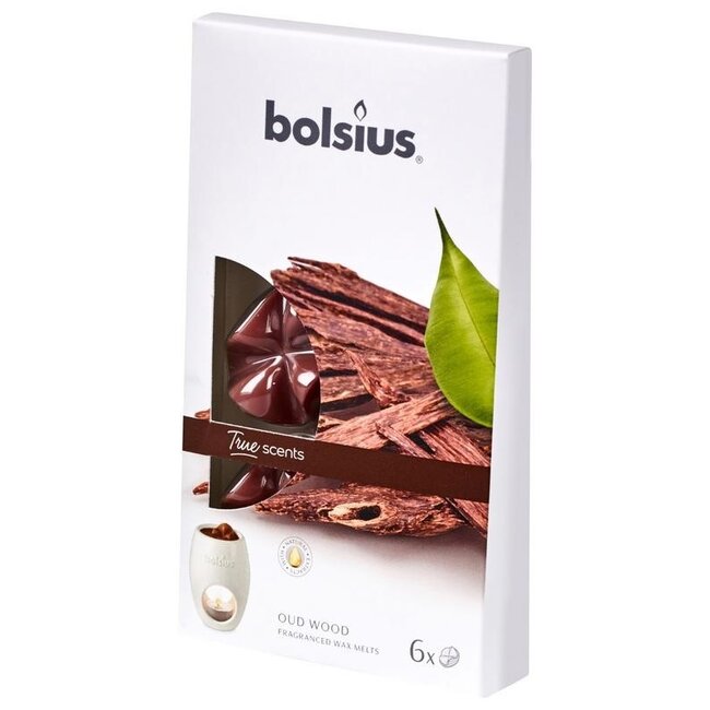 Bolsius True Scents Cialde di Cera Legno Antico (Old Wood) 6 Pezzi
