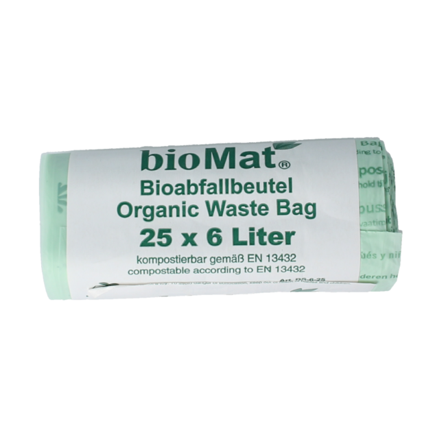 Sacs poubelle compostables 6 litres 25 pièces