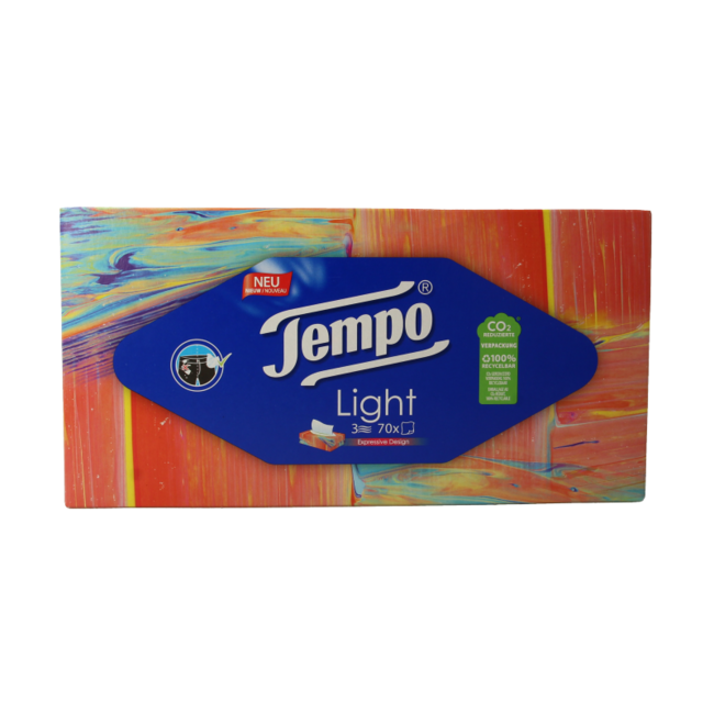 Boîte de mouchoirs Tempo Light 3 épaisseurs 70 unités