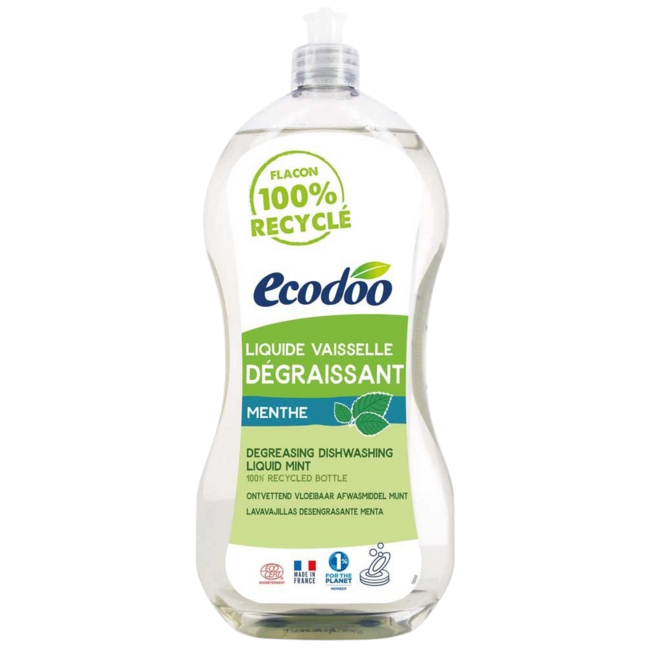 Ecodoo Płyn do mycia naczyń, odtłuszczający, miętowy, bio, 1 litr