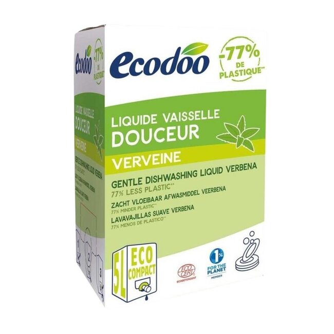 Ecodoo Soft Verbena Organic Liquid Washing-up Liquid Refill 5 Litres