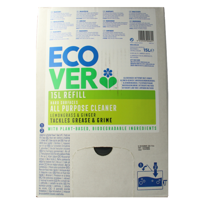 Ecover All-Purpose Cleaner Lemongrass & Ginger 15 Litres