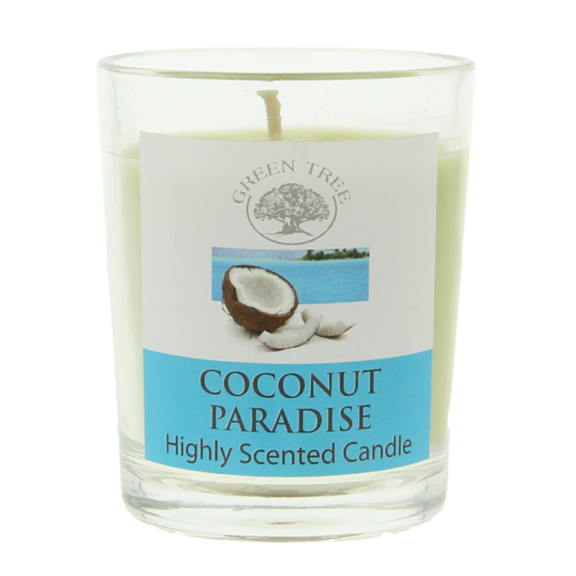 Green Tree Scented Candle Votives Coco Paradise 55g