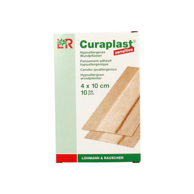 Cerotto per ferite Curaplast Sensitive 4 x 10 cm, 10 Pezzi