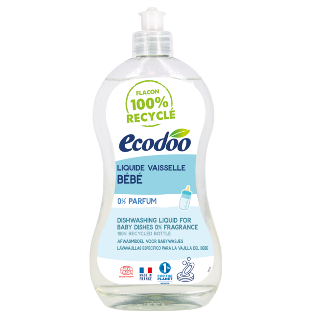 Ecodoo Płyn do mycia naczyń hipoalergiczny, bezpieczny dla niemowląt, bio 500 Mililitrów