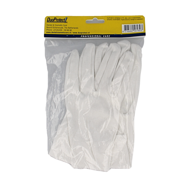 Gants en coton taille L 1 paire