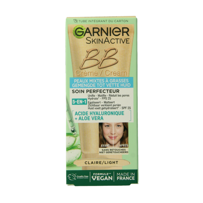 Garnier SkinActive BB Cream Oil Free per pelli chiare 50 Millilitri