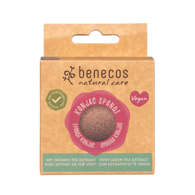 Benecos natural beauty Esponja konjac natural - té verde 1 unidad