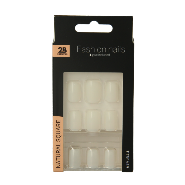 2B Nails natural square 24 pièces