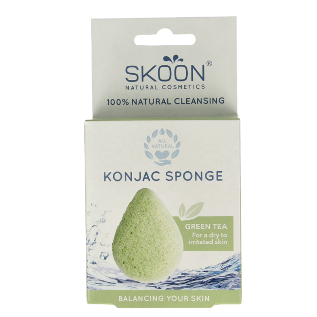 Skoon organic green tea konjac sponge 1 piece